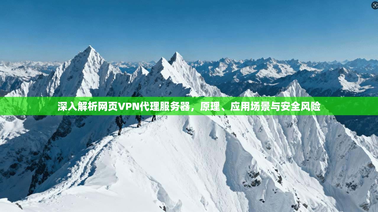 深入解析网页VPN代理服务器，原理、应用场景与安全风险